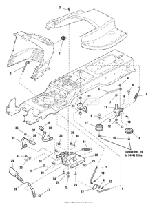 Controls Group Diagram and Parts List for 107250070 (2691088-00)(2012) Briggs and Stratton Lawn Tractor